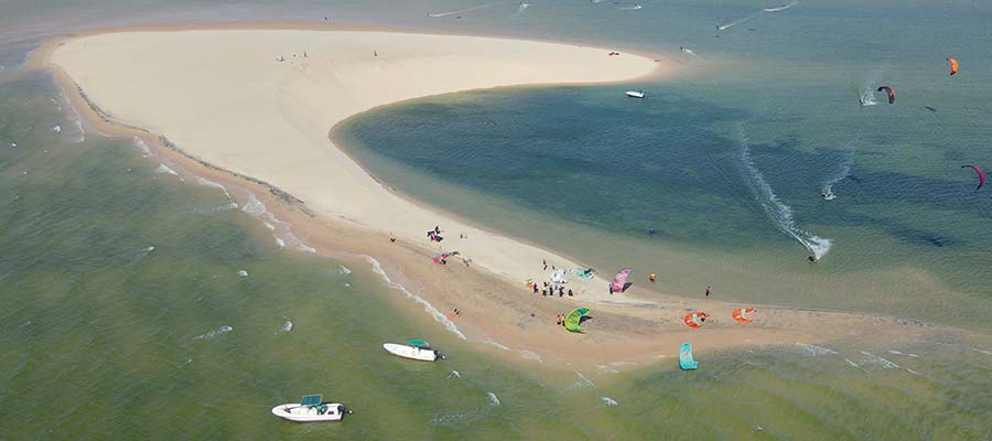 Discesa con vento a favore "White Dune"